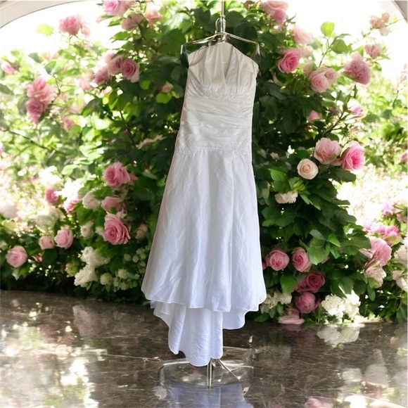 Halter White Wedding Elegance RefineDress With Train
